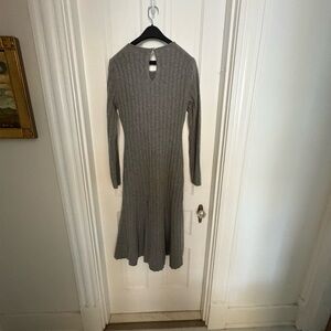 Gray Quince cashmere dress.